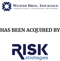 Announcement graphic for Risk Strategies acquisition of Weaver Bros. Insurance Associates