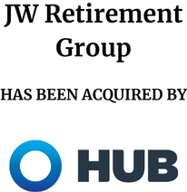 Announcement graphic for Hub International acquisition of JW Retirement