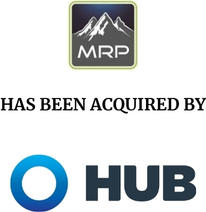 Announcement graphic for Hub International acquisition of MRP