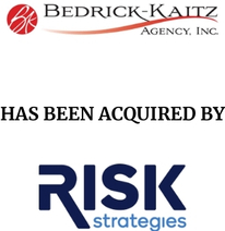 Announcement graphic for Risk Strategies Corp. acquisition of Bedrick-Kaitz Agency Inc.