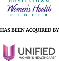 Announcement graphic for Unified Women's Healthcare acquisition of Doylestown Women's Health Center