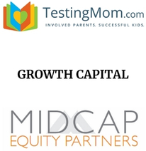 Announcement graphic for MidCap Equity Partners acquisition of TestingMom