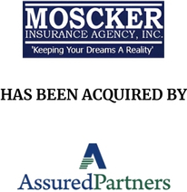 Announcement graphic for AssuredPartners acquisition of Moscker Insurance