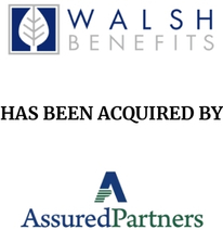 Announcement graphic for AssuredPartners acquisition of Walsh Benefits