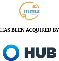 Announcement graphic for Hub International acquisition of MMZ Associates
