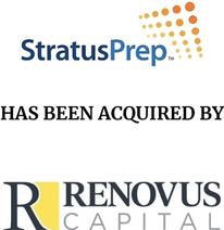 Announcement graphic for Renovus Capital Partners acquisition of Stratus Test Prep