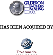 Announcement graphic for Treat America acquisition of Calderon Brothers Vending Co.