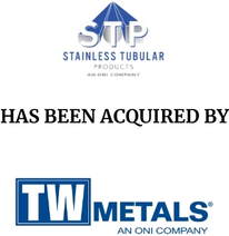 Announcement graphic for TW Metals acquisition of Stainless Tubular Products