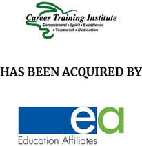 Announcement graphic for Education Affiliates acquisition of Career Training Institute