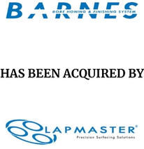 Announcement graphic for Lapmaster acquisition of Barnes Bore Honing & Finishing