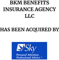 Announcement graphic for Sky Bank acquisition of BKM Benefits Insurance Agency LLC