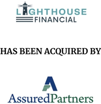 Announcement graphic for AssuredPartners acquisition of Lighthouse Financial LLC