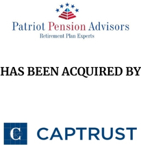 Announcement graphic for CAPTRUST Financial Advisors acquisition of Patriot Pension Advisors
