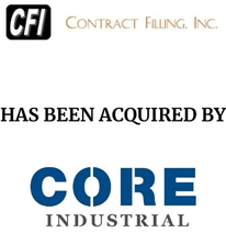 Announcement graphic for CORE Industrial Partners acquisition of Contract Filling Inc.