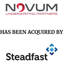 Announcement graphic for Steadfast Group Limited acquisition of Novum Underwriting Partners - LLC
