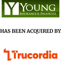 Announcement graphic for PCF Insurance Services acquisition of Young Insurance & Financial
