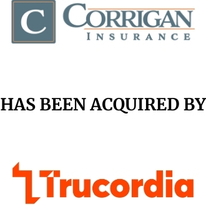 Announcement graphic for PCF Insurance Services acquisition of The Corrigan Insurance Agency