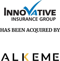 Announcement graphic for ALKEME Insurance acquisition of Innovative Insurance Group