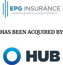 Announcement graphic for HUB International acquisition of EPG Insurance LLC
