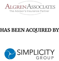 Announcement graphic for Simplicity Group Holdings acquisition of Algren Associates Inc