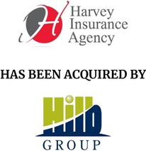Announcement graphic for The Hilb Group acquisition of Harvey Insurance Agency