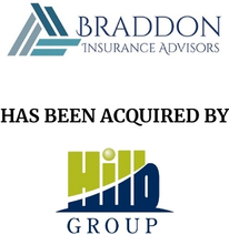 Announcement graphic for The Hilb Group acquisition of Braddon Insurance Advisors