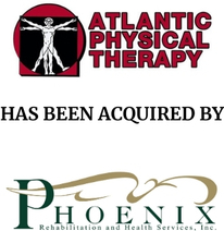Announcement graphic for Phoenix Rehabilitation and Health Services acquisition of Atlantic Physical Therapy LLC