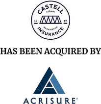 Announcement graphic for Acrisure LLC acquisition of Castell Insurance Inc.